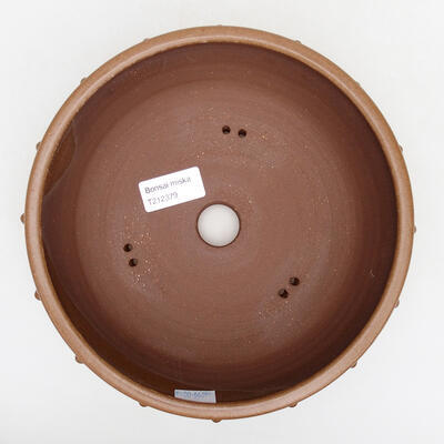 Ceramic bonsai bowl 19.5 x 19.5 x 7.5 cm, brown color - 3
