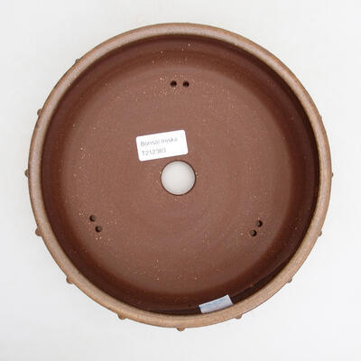 Ceramic bonsai bowl 20 x 20 x 6 cm, color brown - 3