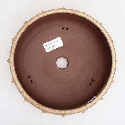 Ceramic bonsai bowl 18 x 18 x 6.5 cm, color beige - 3