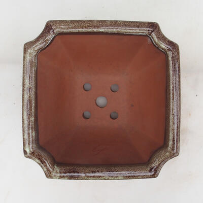 Bonsai bowl 21 x 21 x 15.5 cm, color brown - 3