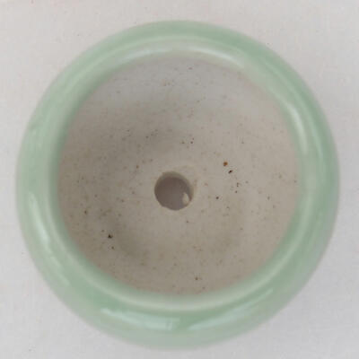 Ceramic bonsai bowl 3.5 x 3.5 x 2.5 cm, color green - 3