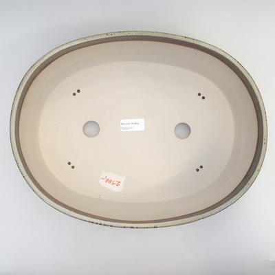 Bonsai bowl 36 x 27.5 x 10 cm, gray-beige color - 3