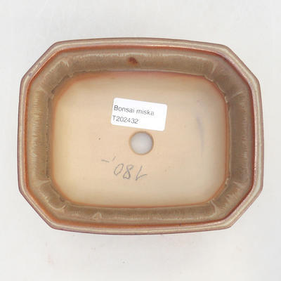 Bonsai bowl 14.5 x 12 x 6.5 cm, brown color - 3