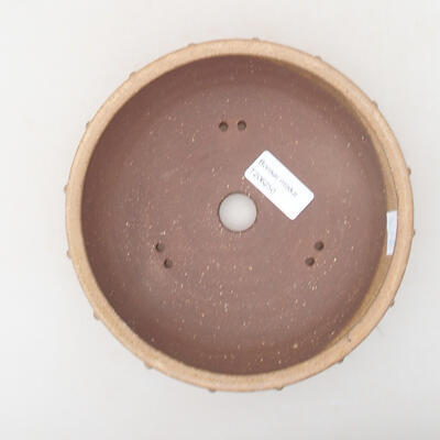 Ceramic bonsai bowl 17.5 x 17.5 x 5.5 cm, beige color - 3
