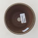 Ceramic bonsai bowl 9.5 x 9.5 x 8 cm, brown color - 3/3