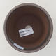 Ceramic bonsai bowl 9.5 x 9.5 x 9 cm, brown color - 3/3