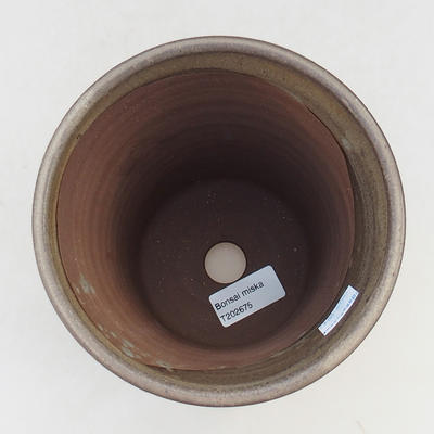 Ceramic bonsai bowl 14.5 x 14.5 x 16.5 cm, brown color - 3