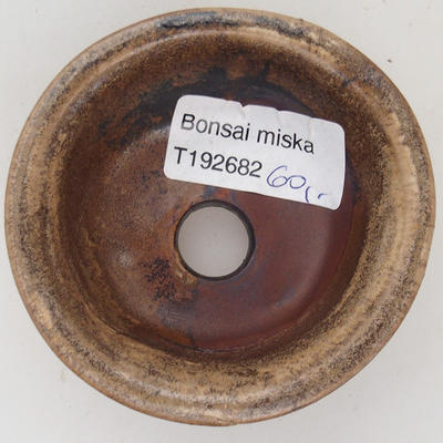 Ceramic bonsai bowl 7,5 x 3 cm, color brown - 2nd quality - 3
