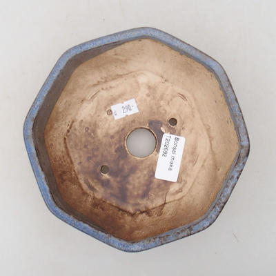 Ceramic bonsai bowl 15.5 x 15.5 x 6.5 cm, color blue - 3