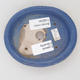 Ceramic bonsai bowl 12.5 x 10.5 x 2.5 cm, color blue - 2nd quality - 3/4