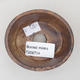 Ceramic bonsai bowl 7.5 x 6.5 x 3.5 cm, brown color - 3/3