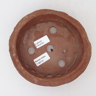 Ceramic bonsai bowl 19 x 19 x 5,5 cm, color brown - 2nd quality - 3