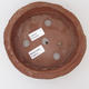 Ceramic bonsai bowl 14 x 14 x 6,5 cm, color brown - 2nd quality - 3/4