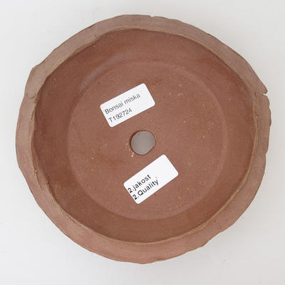 Ceramic bonsai bowl 17 x 17 x 4,5 cm, color brown - 2nd quality - 3