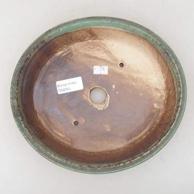 Ceramic bonsai bowl 23.5 x 21 x 5 cm, color green - 3