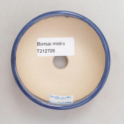 Ceramic bonsai bowl 8.5 x 8.5 x 3.5 cm, color blue - 3