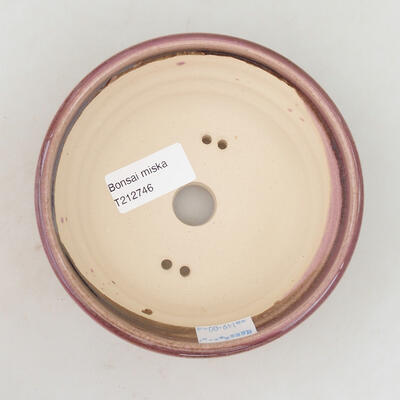 Ceramic bonsai bowl 12.5 x 12.5 x 5.5 cm, color pink - 3