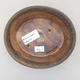Ceramic bonsai bowl 14 x 12 x 3.5 cm, brown color - 3/3