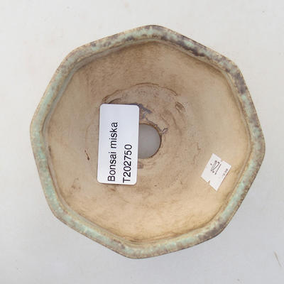 Ceramic bonsai bowl 8.5 x 8.5 x 5.5 cm, color green - 3