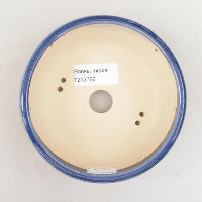 Ceramic bonsai bowl 13 x 13 x 6 cm, color blue - 3