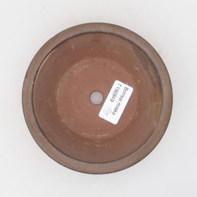 Ceramic bonsai bowl 12 x 12 x, 4 cm, brown color - 3