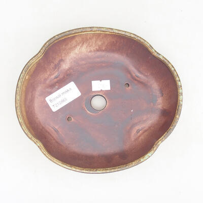 Ceramic bonsai bowl 17.5 x 15 x 4.5 cm, brown color - 3