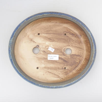 Ceramic bonsai bowl 29 x 25 x 6 cm, color blue - 3