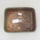 Ceramic bonsai bowl 18 x 15 x 5 cm, green-brown color - 3/3