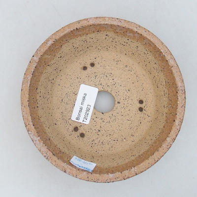 Ceramic bonsai bowl 14.5 x 14.5 x 5 cm, brown color - 3