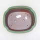 Ceramic bonsai bowl 23.5 x 19.5 x 7.5 cm, color green-brown - 3/3