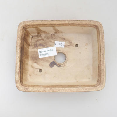 Ceramic bonsai bowl 17 x 14 x 5 cm, brown color - 3