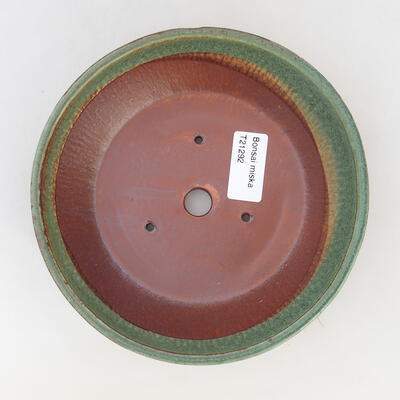 Ceramic bonsai bowl 17 x 17 x 5 cm, color green - 3