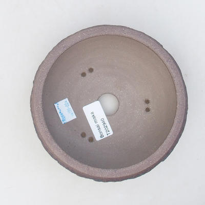 Ceramic bonsai bowl 13.5 x 13.5 x 6 cm, gray color - 3