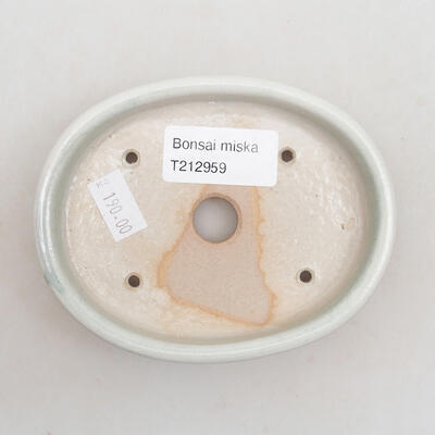 Ceramic bonsai bowl 11.5 x 9 x 2.5 cm, white color - 3