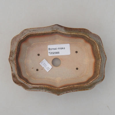 Ceramic bonsai bowl 14 x 10 x 4.5 cm, color green - 3