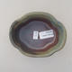 Ceramic bonsai bowl 13 x 11 x 5 cm, gray color - 3/4