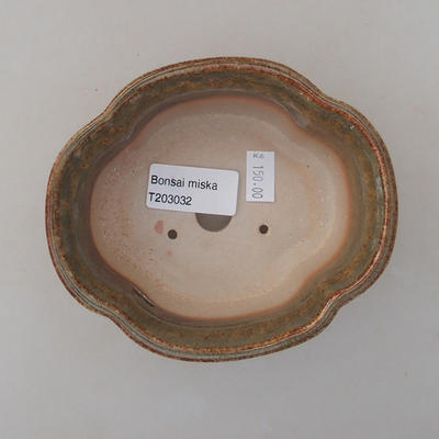 Ceramic bonsai bowl 13 x 11 x 5 cm, color green - 3