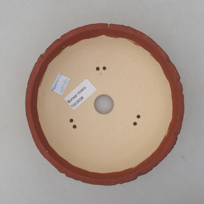 Ceramic bonsai bowl 17 x 17 x 6.5 cm, color brown-green - 3