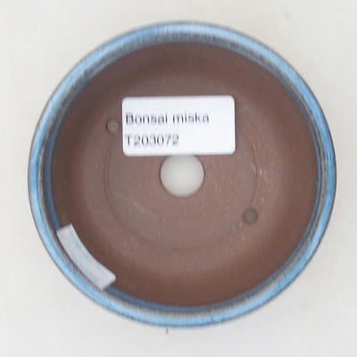Ceramic bonsai bowl 9 x 9 x 3.5 cm, color blue - 3