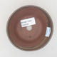 Ceramic bonsai bowl 10.5 x 10.5 x 5 cm, brown color - 3/4