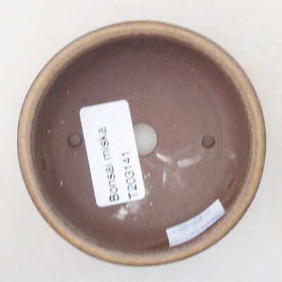 Ceramic bonsai bowl 8 x 8 x 3 cm, color brown - 3