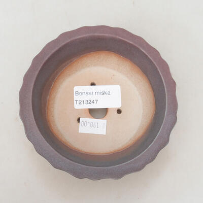 Ceramic bonsai bowl 11 x 11 x 4.5 cm, color gray - 3