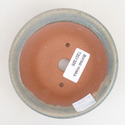 Ceramic bonsai bowl 11 x 11 x 4 cm, color blue - 3