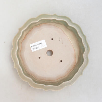 Ceramic bonsai bowl 18 x 18 x 5 cm, color green - 3