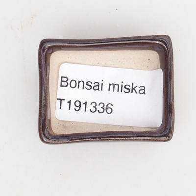 Mini bonsai bowl 4 x 3,5 x 1,5 cm, color brown - 3