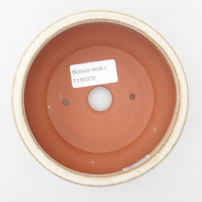 Ceramic bonsai bowl - 12 x 12 x 5,5 cm, color beige - 3