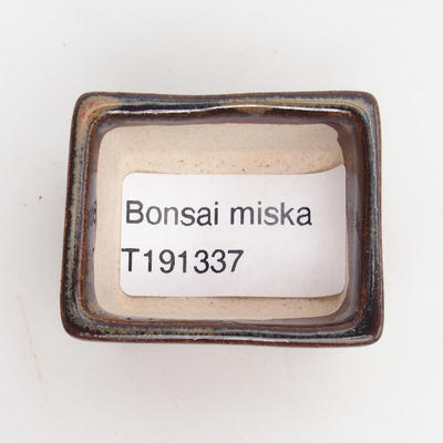 Mini bonsai bowl 4 x 3,5 x 2,5 cm, color brown - 3