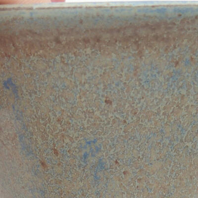 Ceramic bonsai bowl 11 x 11 x 7 cm, brown-blue color - 3