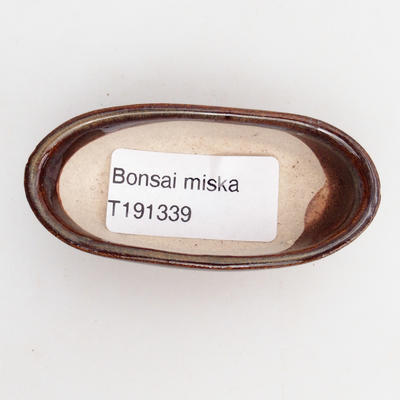 Mini bonsai bowl 7 x 3,5 x 2 cm, color brown - 3