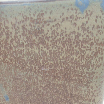 Ceramic bonsai bowl 13.5 x 13.5 x 15.5 cm, brown-blue color - 3